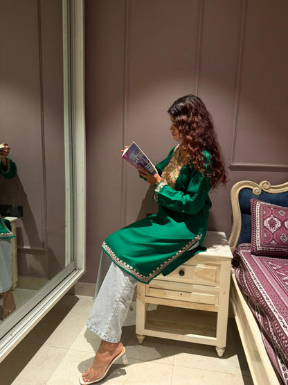 Kashmiri embroidered kurta