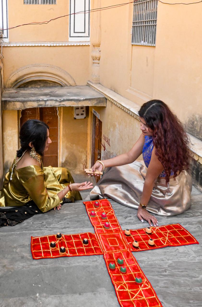 Tana bana gold lit suit